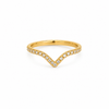 Anillo Chevron Brillante - Enchape de Oro Premium 18k