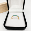 Anillo Cintillo Turquesa - Enchape de Oro 18k