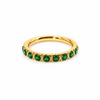 Anillo Cintillo Esmeralda - Enchape de Oro Premium 18k
