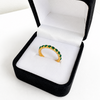 Anillo Cintillo Esmeralda - Enchape de Oro Premium 18k