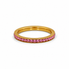 Anillo Cintillo Rosa Delicado - Enchape de Oro 18k