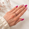 Anillo Cintillo Rosa Delicado - Enchape de Oro 18k