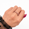 Anillo Cintillo Rosa - Enchape de Oro Premium 18k