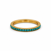 Anillo Cintillo Turquesa - Enchape de Oro 18k