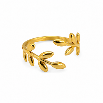 Anillo Laurel - Ajustable  - Enchape de Oro 18k