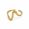 Anillo Onda - Ajustable - Enchape de Oro 18k
