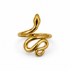 Anillo Serpiente - Ajustable - Enchape de Oro 18k