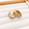 Argollas Pavé Brillante - Enchape de Oro 18k