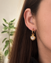 Argollas Corazón Brillante - Enchape de Oro 18k
