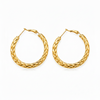 Argollas Espiga - Enchape de Oro 18k