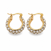 Argollas Pavé Brillante - Enchape de Oro 18k
