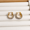 Argollas Pavé Brillante - Enchape de Oro 18k