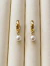 Argollas Perla Clásica - Enchape de Oro 18k