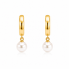 Argollas Perla Clásica - Enchape de Oro 18k