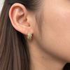 Argollas mini Hojas - Baño de Oro 18k