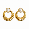 Aros Perla Orbital - Enchape de Oro 18k