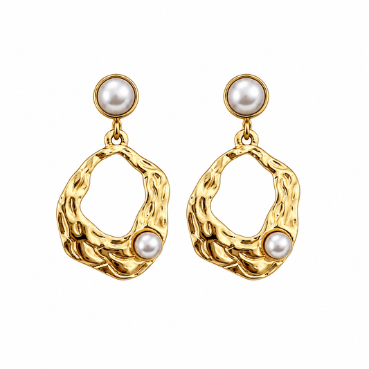 Aros Celine - Enchape de Oro 18k