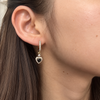 Aros Corazón Noir - Baño de Oro 18k