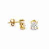 Aros Gota Cristal mini - Enchape de Oro 18k