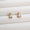 Aros Gota Cristal mini - Enchape de Oro 18k