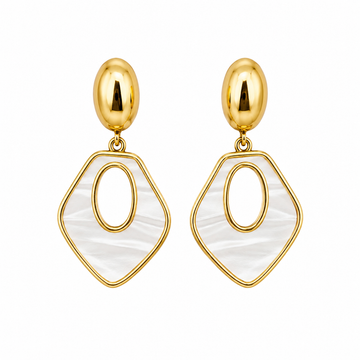 Aros Nácar Aurelia - Enchape de Oro 18k
