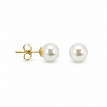 Aros Perla Clásica - Enchape de Oro 18k