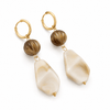 Aros Piedra Mármol Elegance - Enchape de Oro 18k