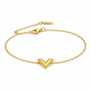 Pulsera V Minimalista - Enchape de Oro 18k