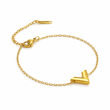 Pulsera V Minimalista - Enchape de Oro 18k