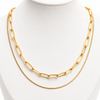 Cadena Doble Éclat - Enchape de Oro 18k