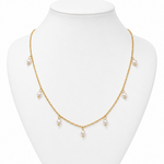 Collar Perlas Colgantes - Enchape de Oro 18k