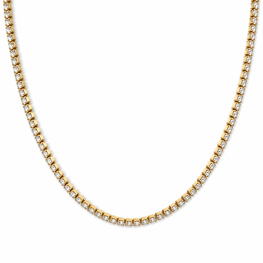 Cadena Tennis - Enchape de Oro 18k