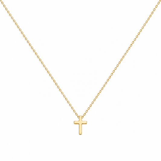 Collar Cruz Minimalista - Enchape de Oro 18k
