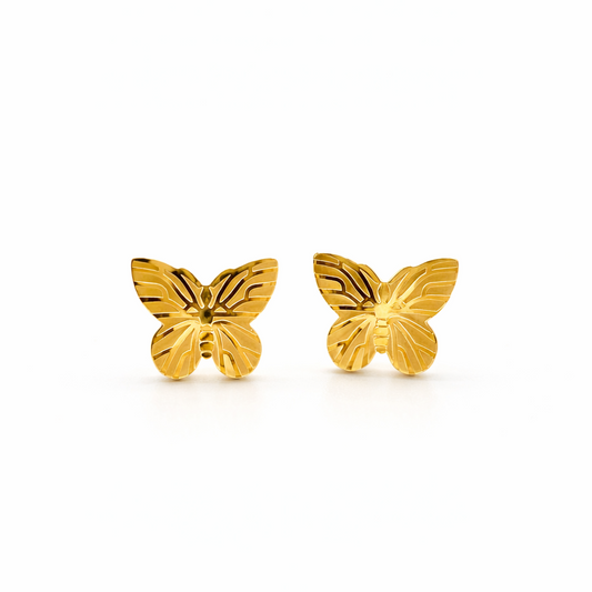 Aros Mariposa Minimalista - Enchape de Oro 18k