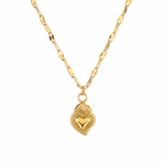 Collar Corazón Divino - Enchape de Oro 18k - 43cm