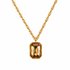 Collar Cristal Ámbar Elegance - Enchape de Oro 18k - 45cm
