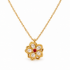 Collar Flor giratoria para la ansiedad - Enchape de Oro 18k