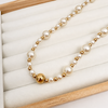 Collar Perlas y Esferas Gold - Enchape de Oro 18k