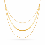 Collar Triple Layer Snake - Enchape de Oro 18k