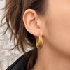 Argollas Triple Línea - Enchape de Oro 18k