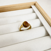 Anillo Ámbar - Ajustable - Enchape de Oro 18k