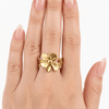 Anillo Jardín Floral - Enchape de Oro 18k - Ajustable