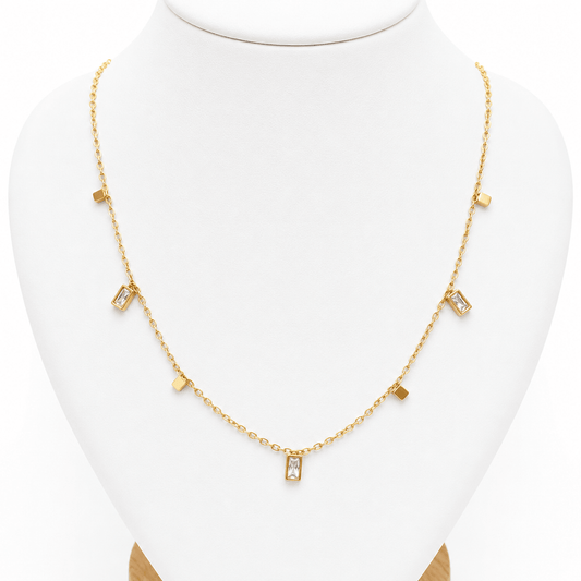 Collar de Brillos Rectangulares