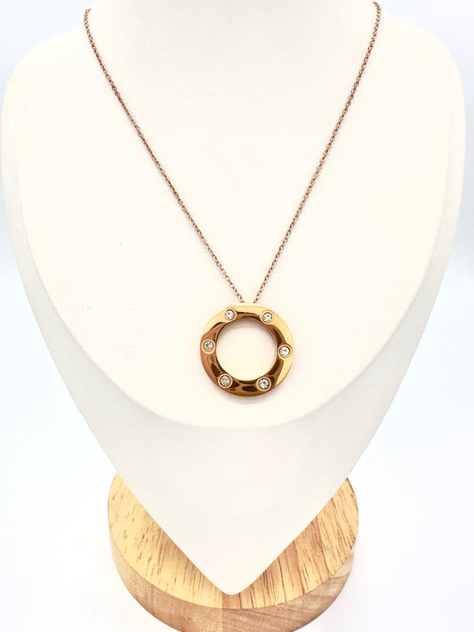 Collar Elegance Oro Rosa –  Enchape Oro 18K