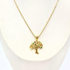 Collar Árbol de la Vida Multicolor – Baño Oro 18K
