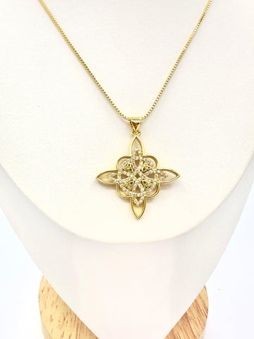 Collar Amuleto Protector Radiante – Baño Oro 18K