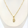 Collar Concha Marina Texturizada - Baño de Oro 18k