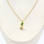 Collar Cerezas perladas - Baño de Oro 18k