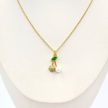 Collar Cerezas perladas - Baño de Oro 18k