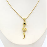 Collar Serpiente con Circones - Baño de Oro 18k